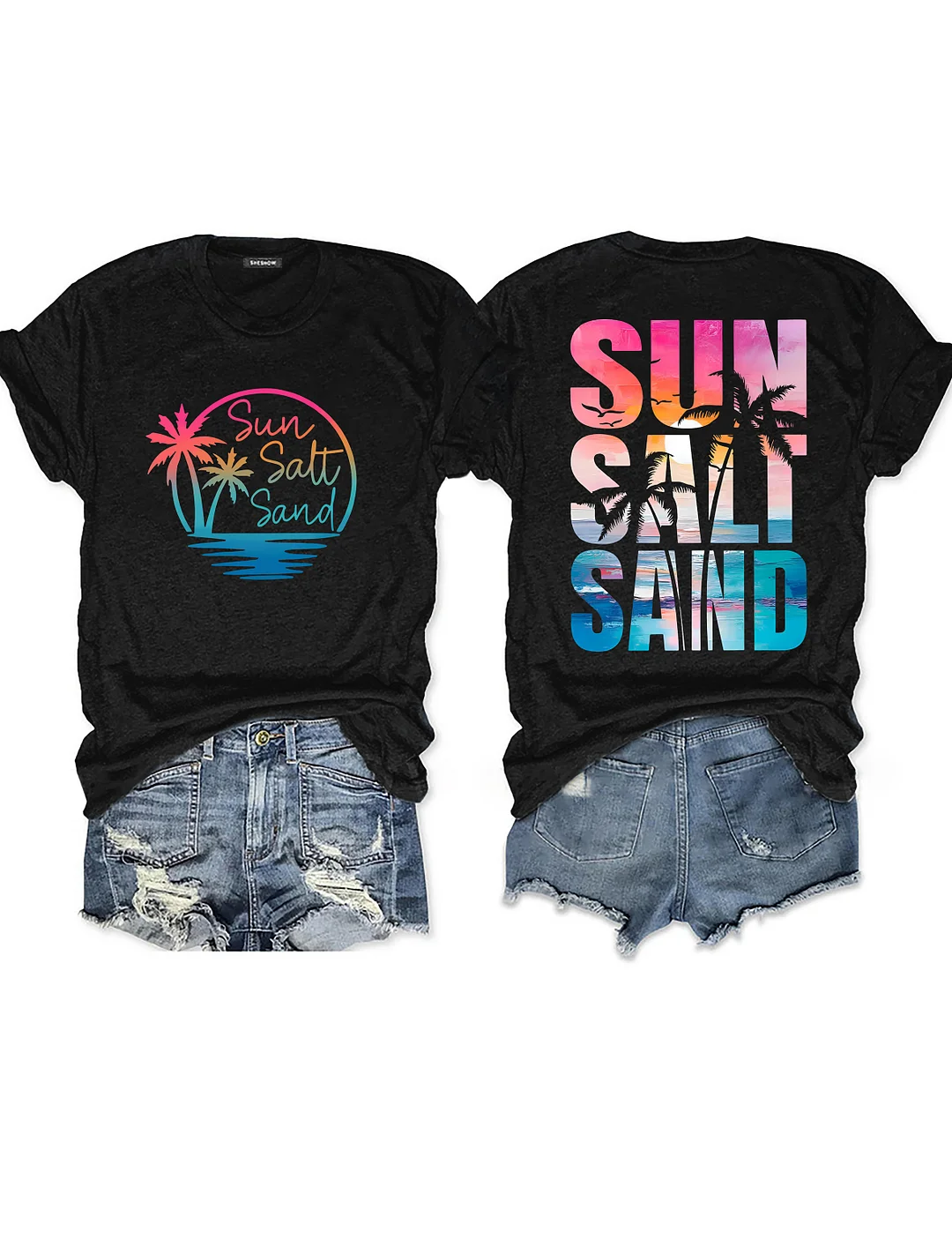 Retro Summer Sun Salt Sand T-shirt