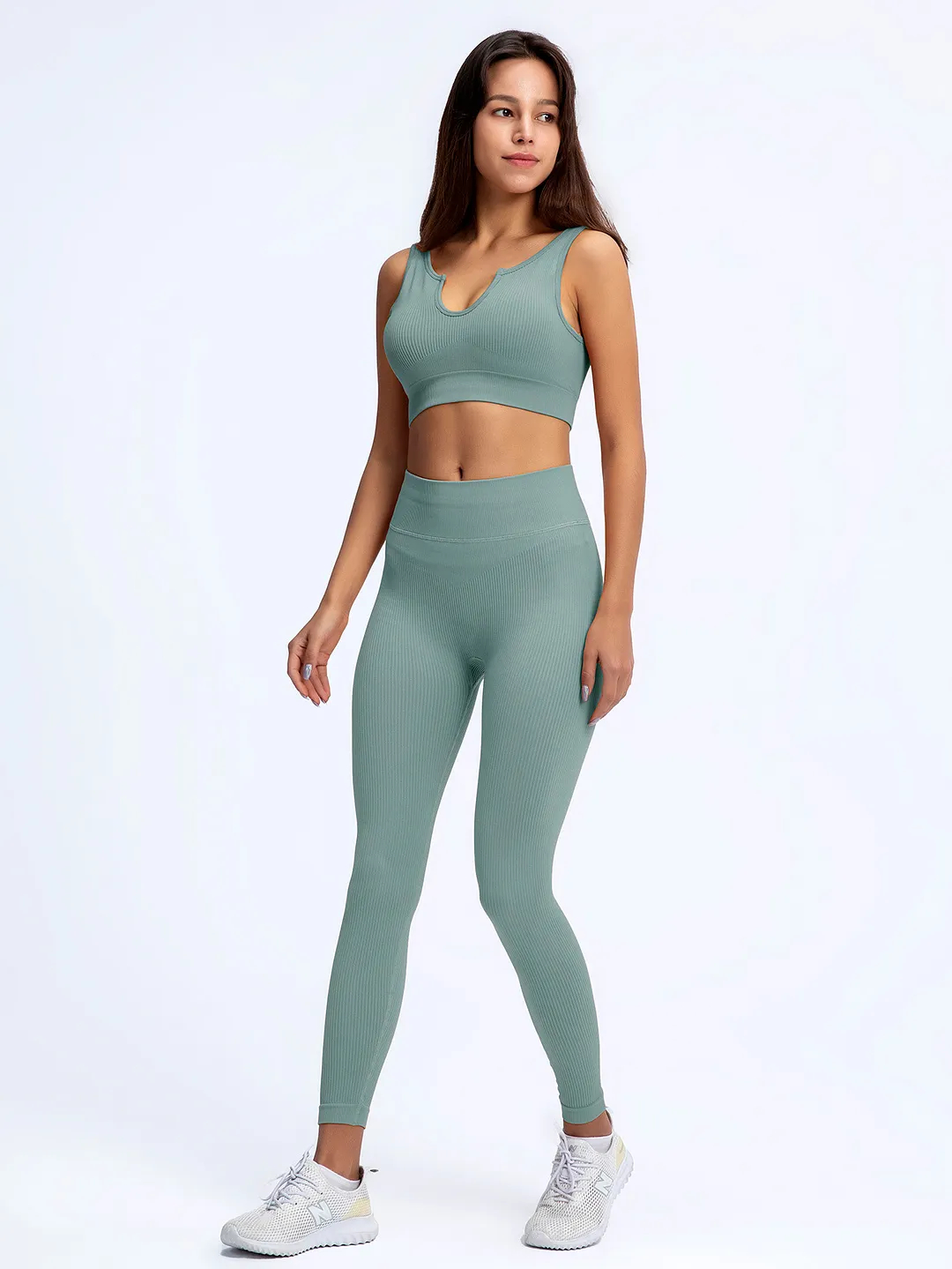 Hergymclothing workout leggings and sports bra set