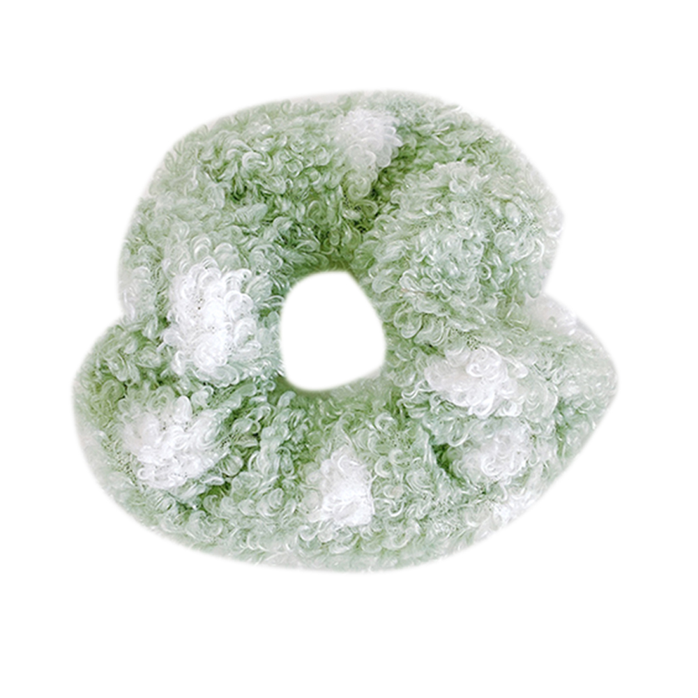 

Fur Point Printed Hair Loop Rope Women Scrunchies Hair Band Ponytail Holder, Green, 501 Original