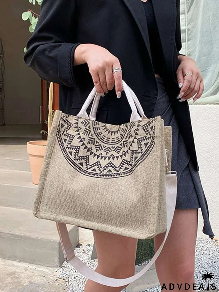 Geometric Graphic Tote Bag