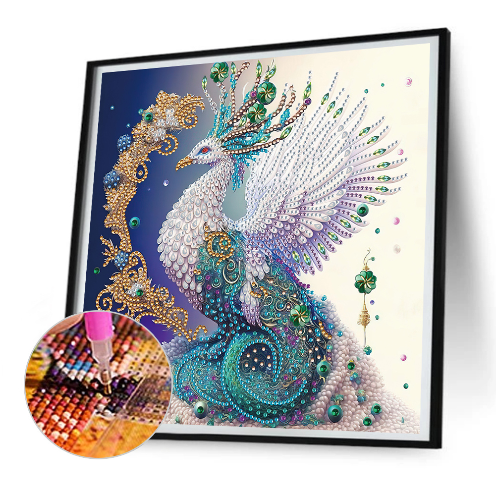 5D DIY Crystal Rhinestone Diamond Painting - Peacock