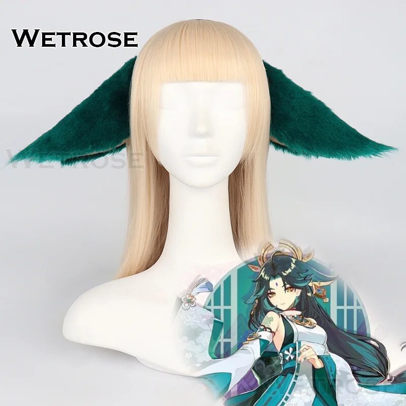 [Wetrose] In Stock Yae Miko Xiao Cosplay Ear Furry Fuzzy Hairy Costume Genshin Impact Fox Girl Sexy Wig Halloween Xmas Яэ Мико