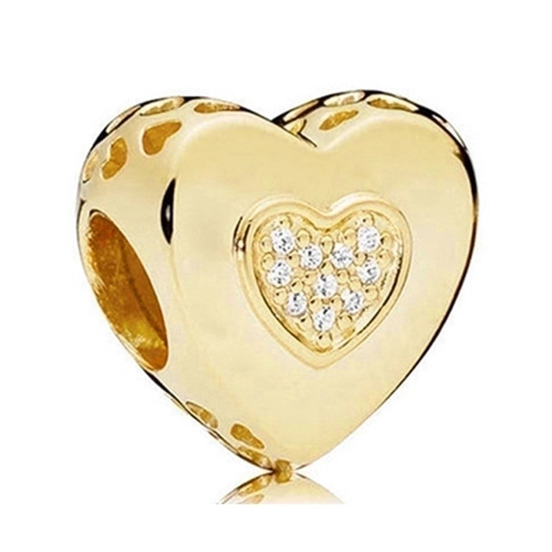 1 PC/Package Metal Rhinestones Plating Inlay Polished Pendant Beads Spacer Bars