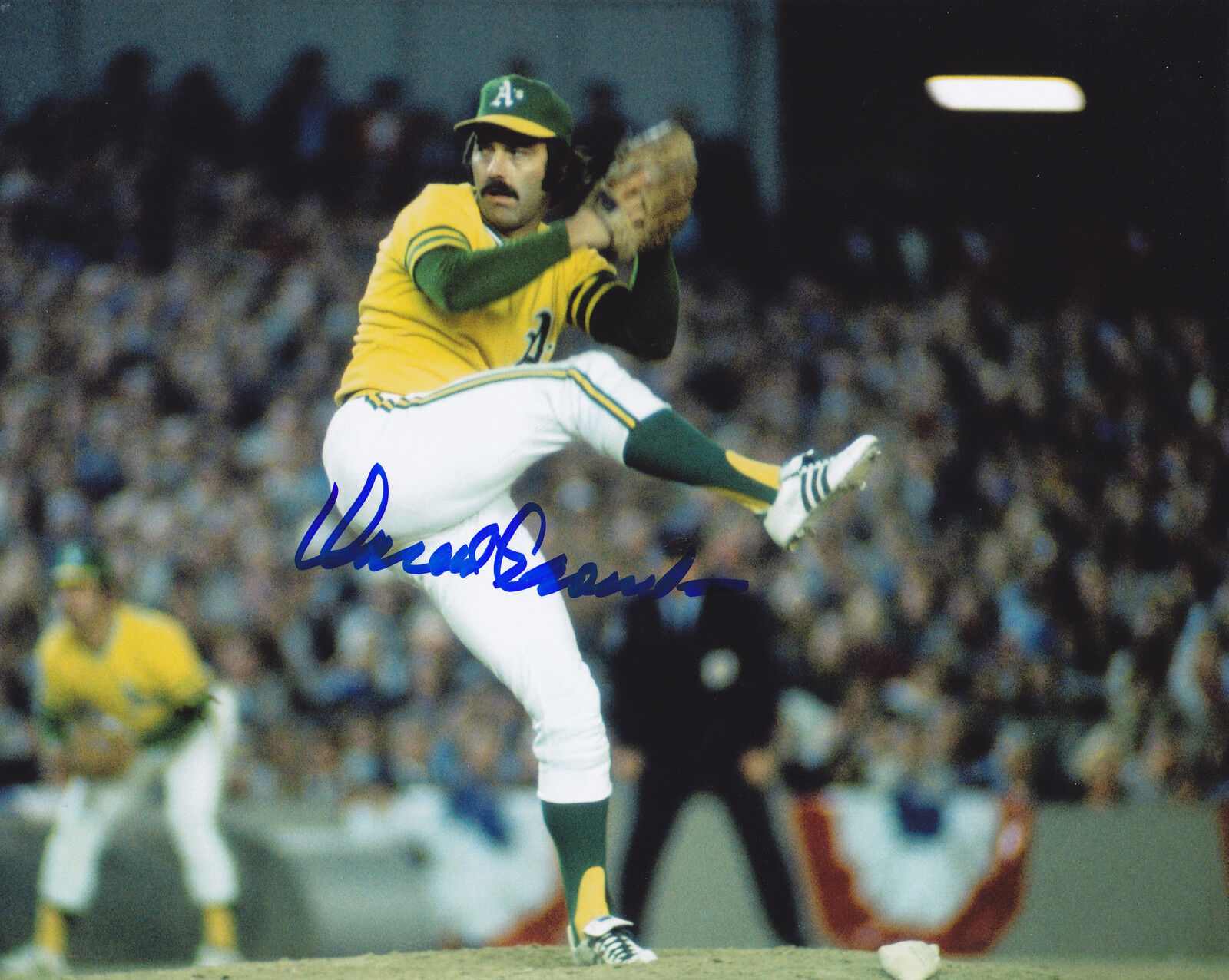 DAROLD KNOWLES OAKLAND A'S ACTION SIGNED 8x10