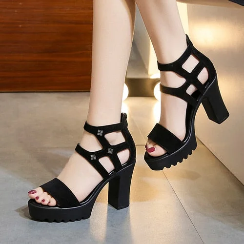 2021 shoes Women Summer Shoes T-stage Fashion Dancing High Heel Sandals Sexy Stiletto Party Wedding Shoes Black Size 35-40