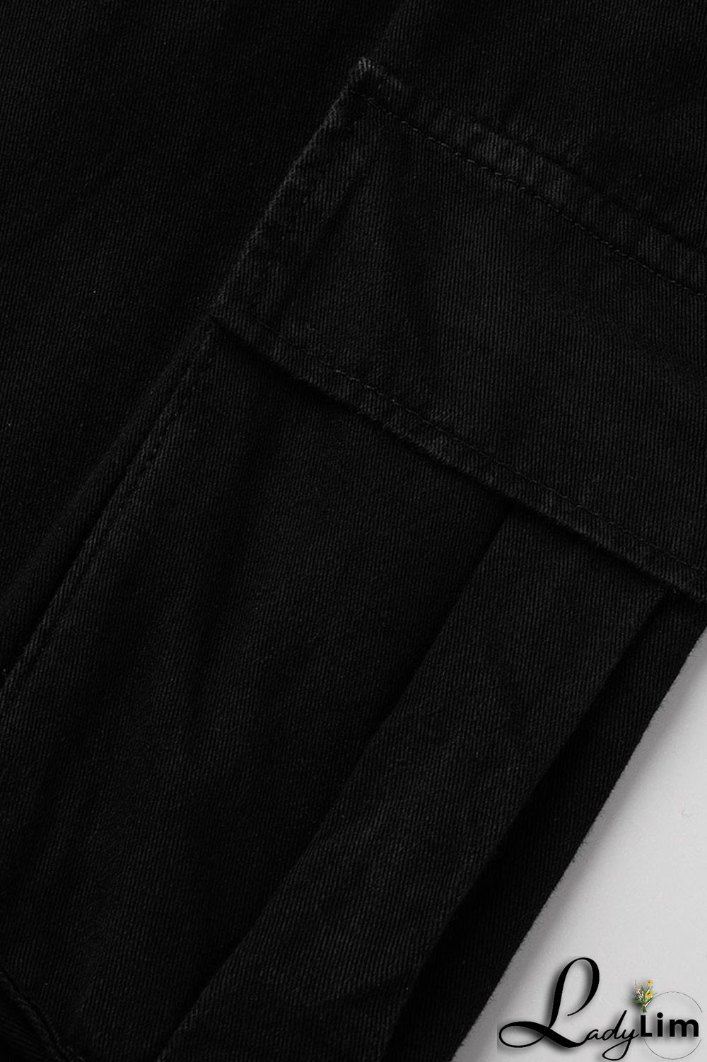 Green Street Solid Patchwork Pocket High Waist Straight Solid Color Bottoms