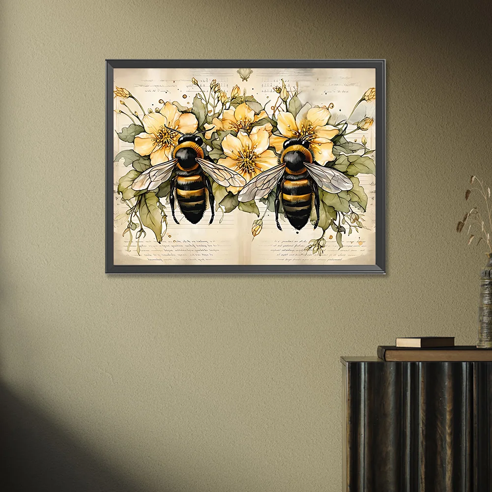 Diamond Painting - Full Round Drill - Bee(Canvas|40*30cm)