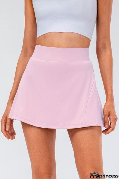 High Waist Pleated Active Skirt