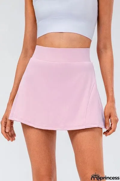 High Waist Pleated Active Skirt