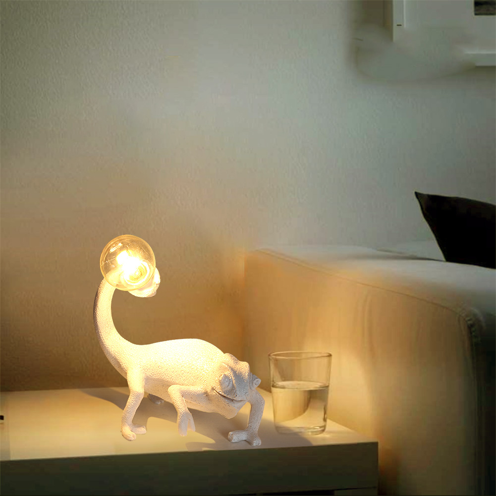

LED Resin Lizard Table Lamp E12 Bulb Bedside Light Home Living Room Decor, 501 Original
