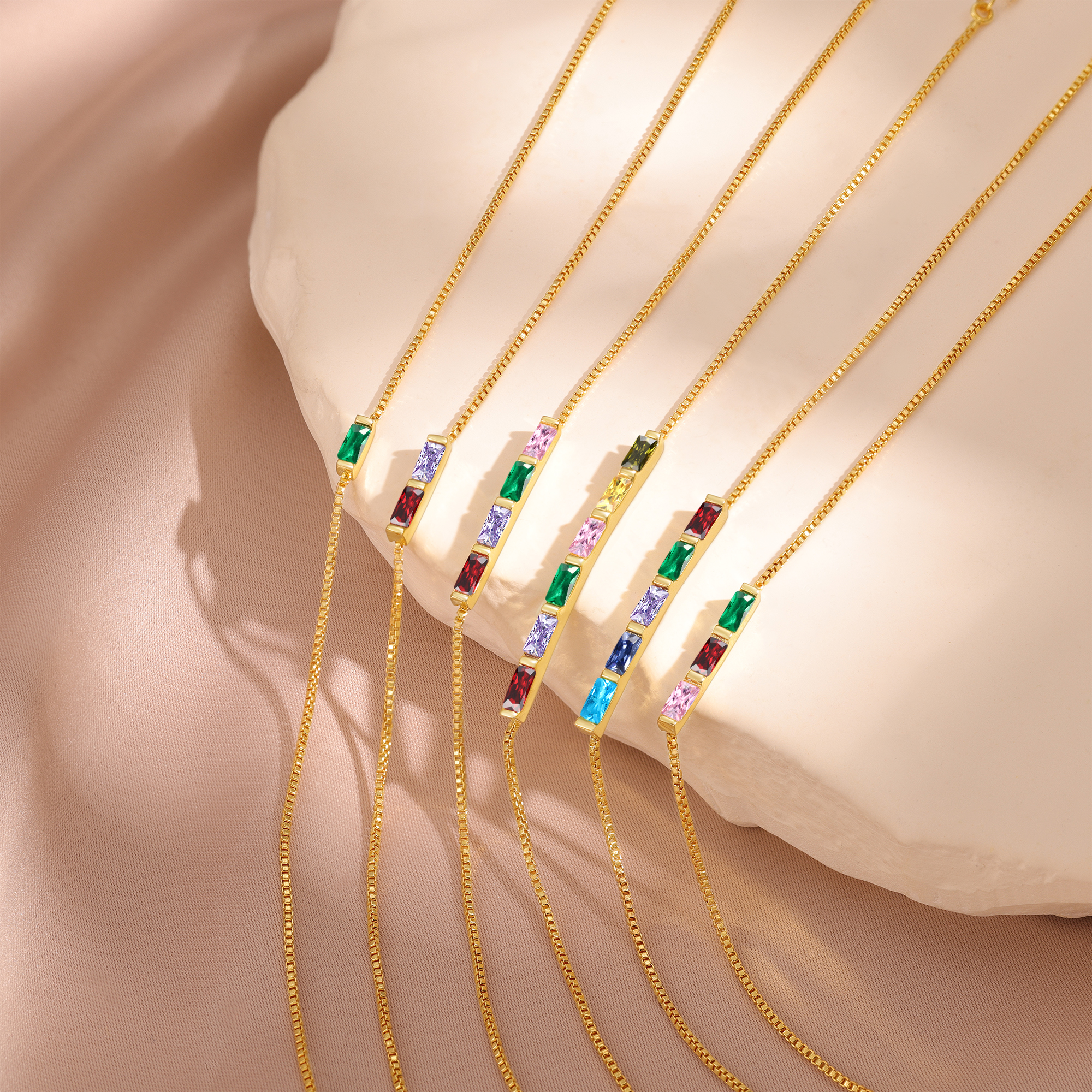 Custom 1 Birthstone Bracelet Gold Adjustable Bracelet Personalised Birthday Gift for Her-Jessemade AU