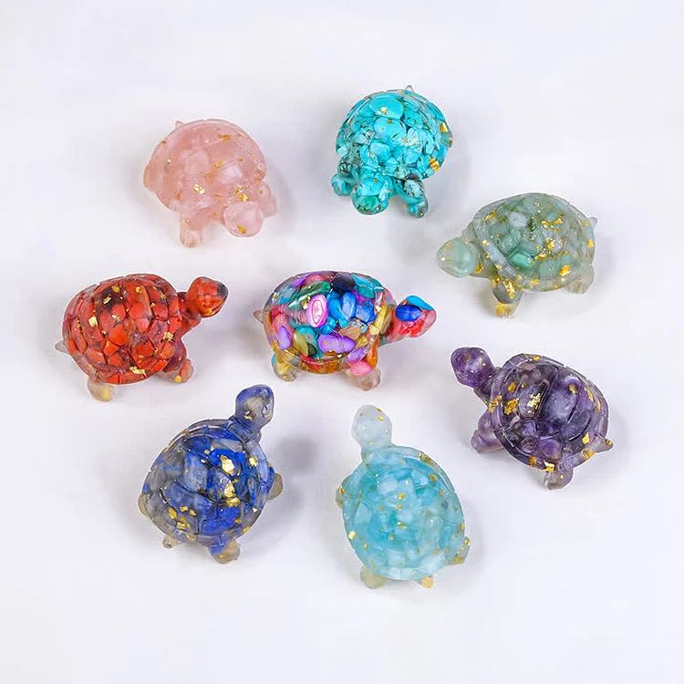 Olivenorma Crystal Gravel Glue Little Turtle Gemstone Decoration