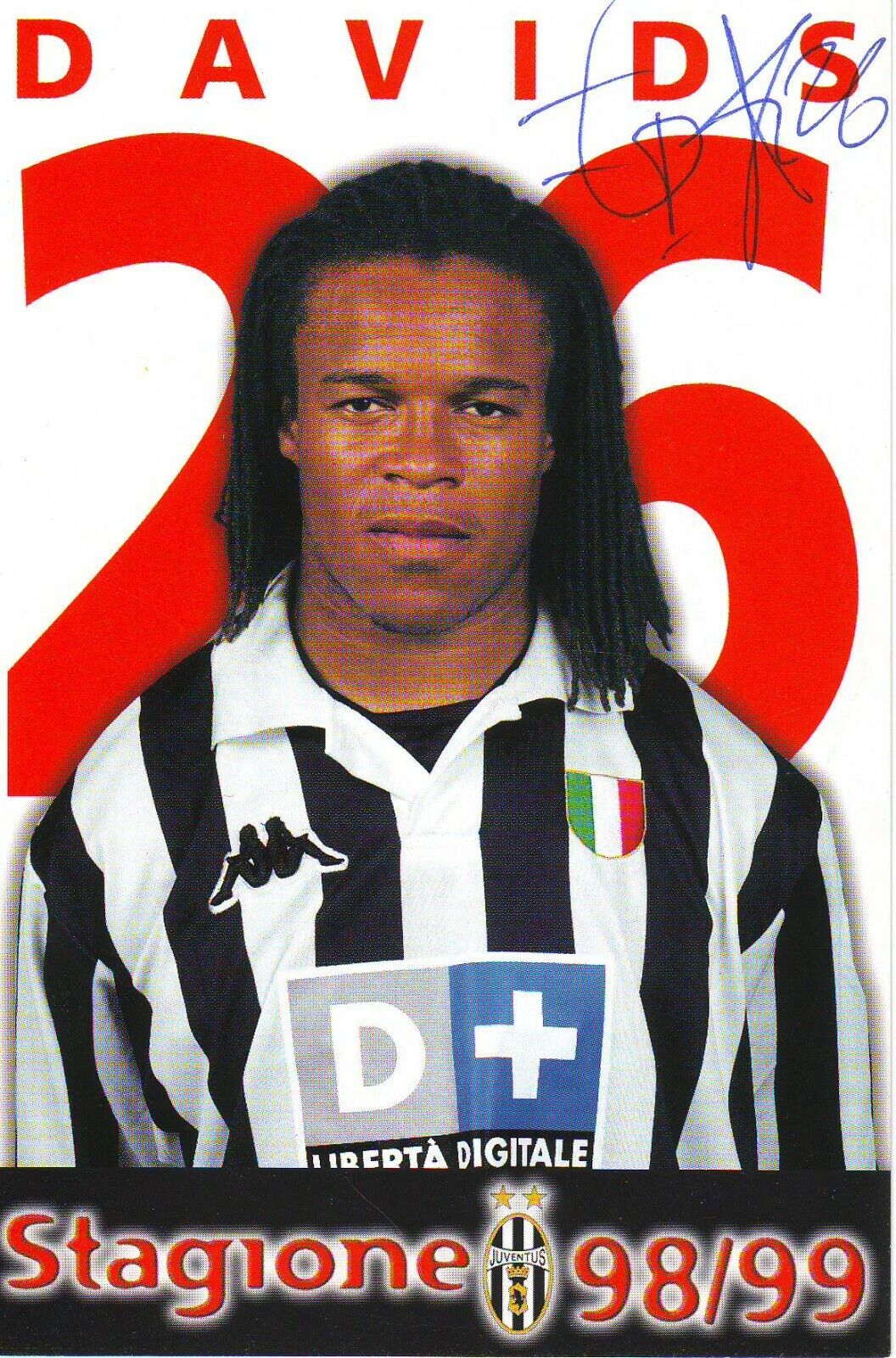 Edgar Davids (10x15cm) Original Autographed Photo Poster painting