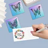 6pcs/set DIY Butterfly Special Shape Diamond Painting Greeting Card Kit(Blue)