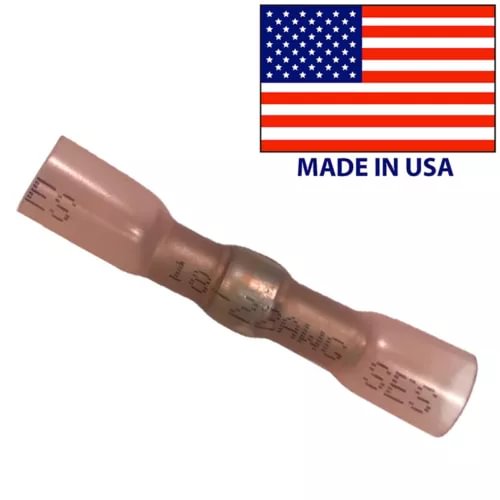 pornhint Pornhint 50 Red MultiLink Crimp Solder & Seal 22-18 AWG Heat Shrink Butt Connectors USA New