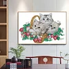 Diamond Painting-DIY Crystal Rhinestone Flower Cat