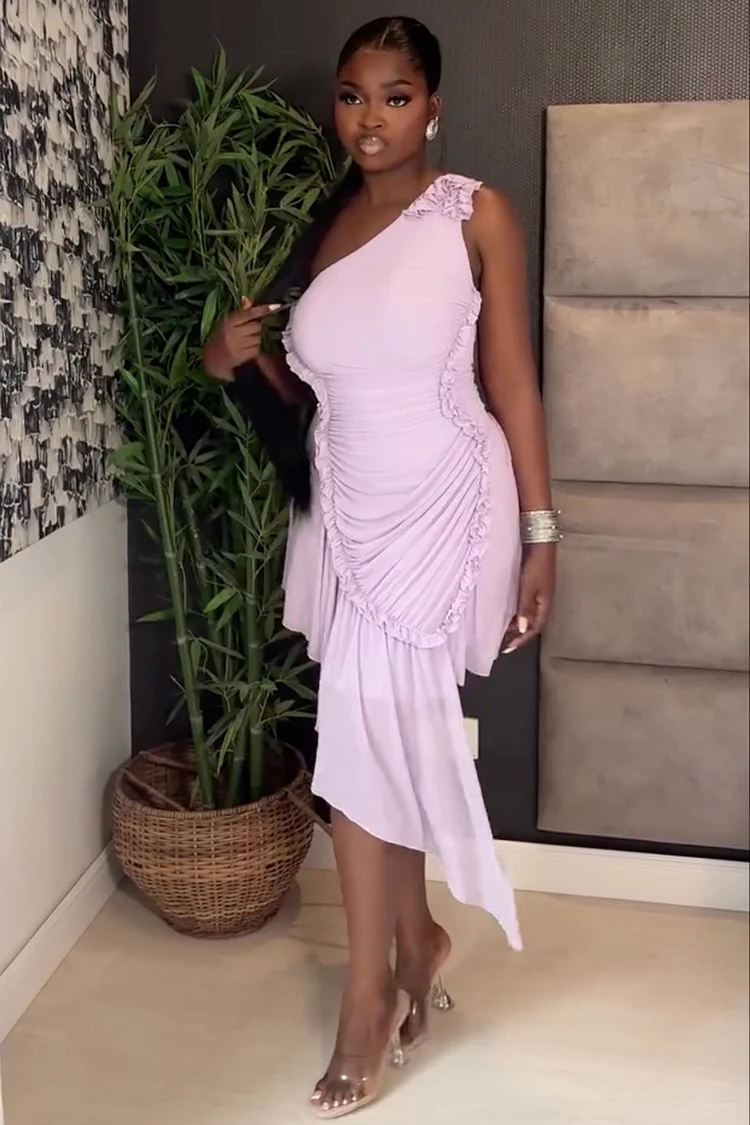 asymmetric hem skew neck dress Yvette Slip Maxi Dress With Asymmetrical Hem - White main image 1