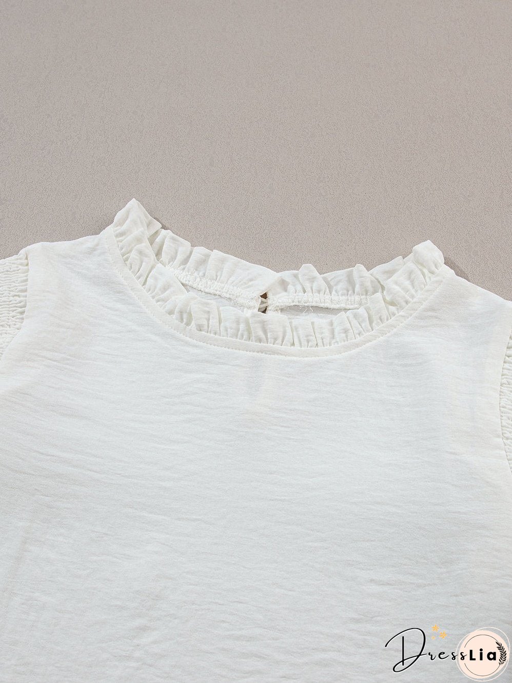 Lovely White Blouse with Ruffles