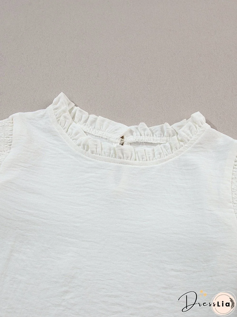 Lovely White Blouse with Ruffles