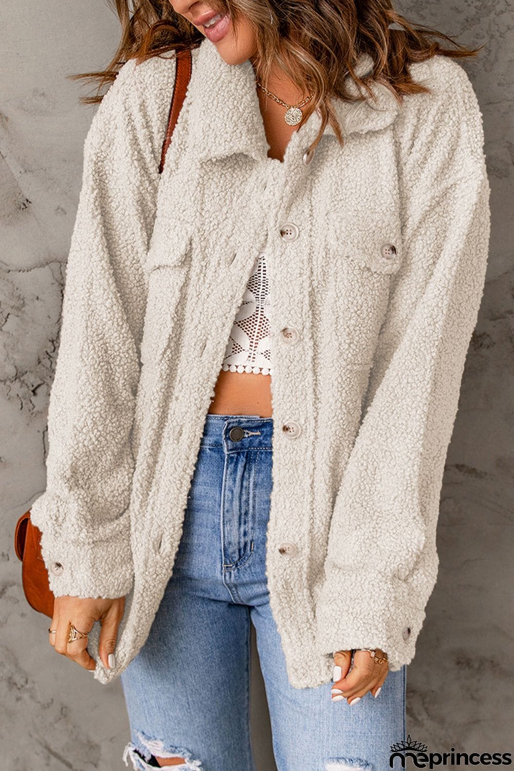 Flap Pockets Button Front Jacket