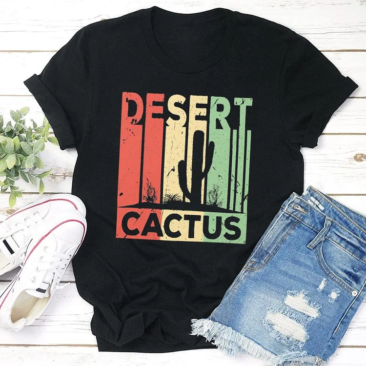 Desert Cactus Vintage   T-shirt Tee -02898-Annaletters