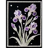 DIY Pearl Painting Iris with Frame for Home Wall Decor(30x40cm)