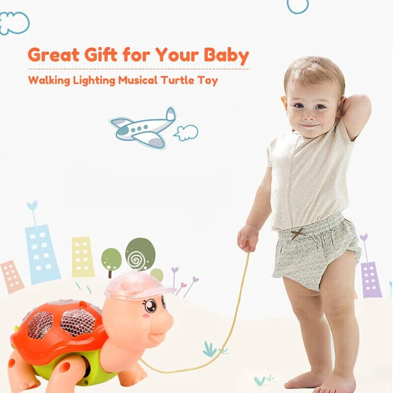 Walking Lighting Musical Turtle Toy