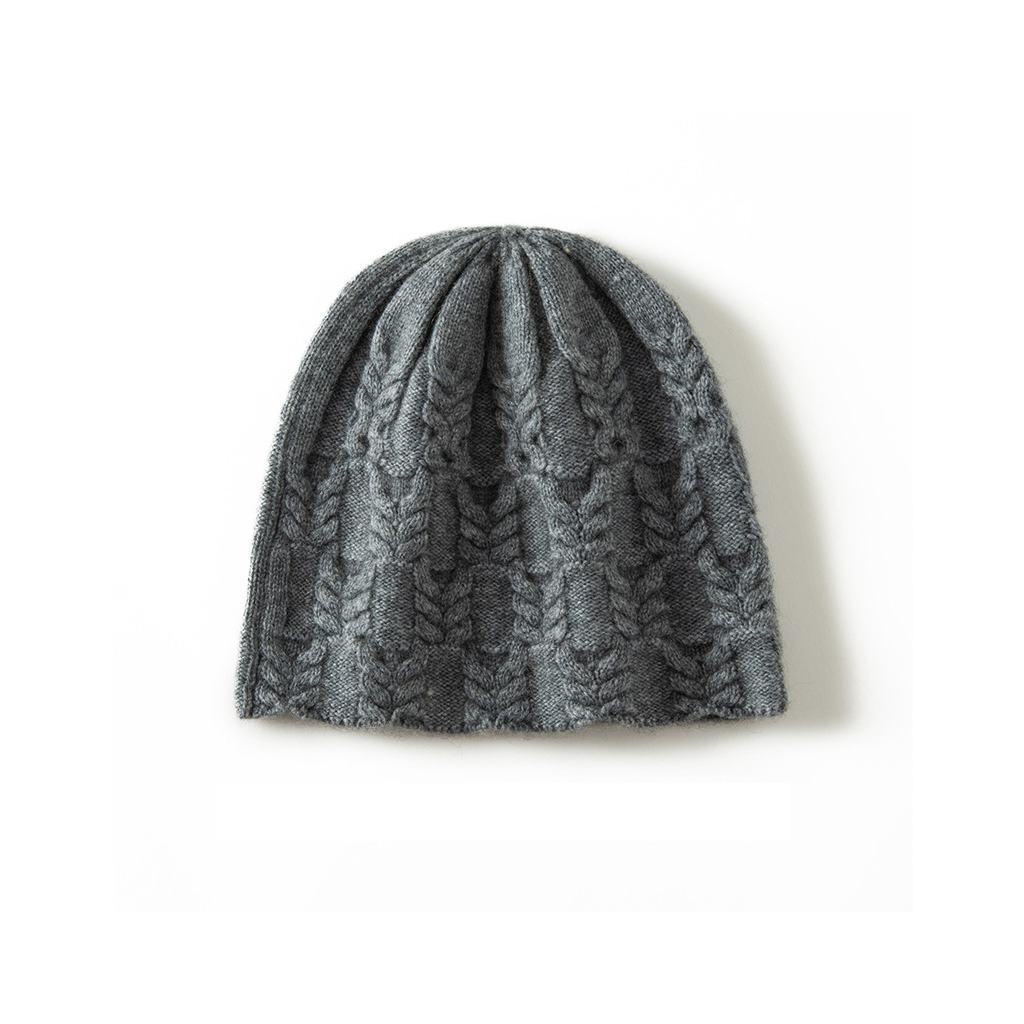 100% Cashmere Slouchy Beanie Heavyweight and Warm REAL SILK LIFE