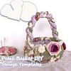 Petal Basket DIY Storage Templates - With Instructions