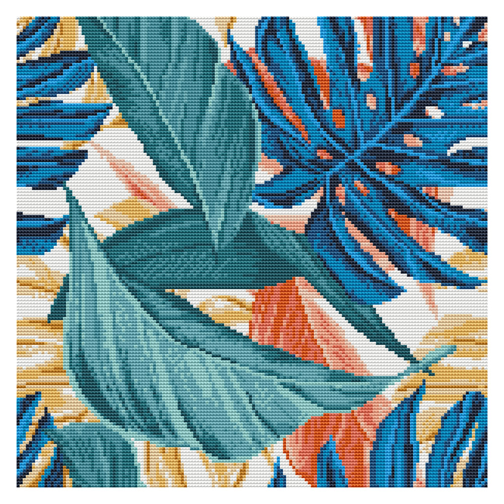 

Leaves - 11CT Stamped Cross Stitch - 40*40CM, 501 Original