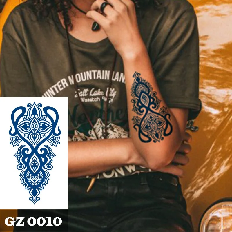 Premium Semi-Permanent Tattoos for Men Women,Dark Blue Butterfly Temporary Tattoo Lifelike Waterproof and Long-Lasting 1-2 Weeks