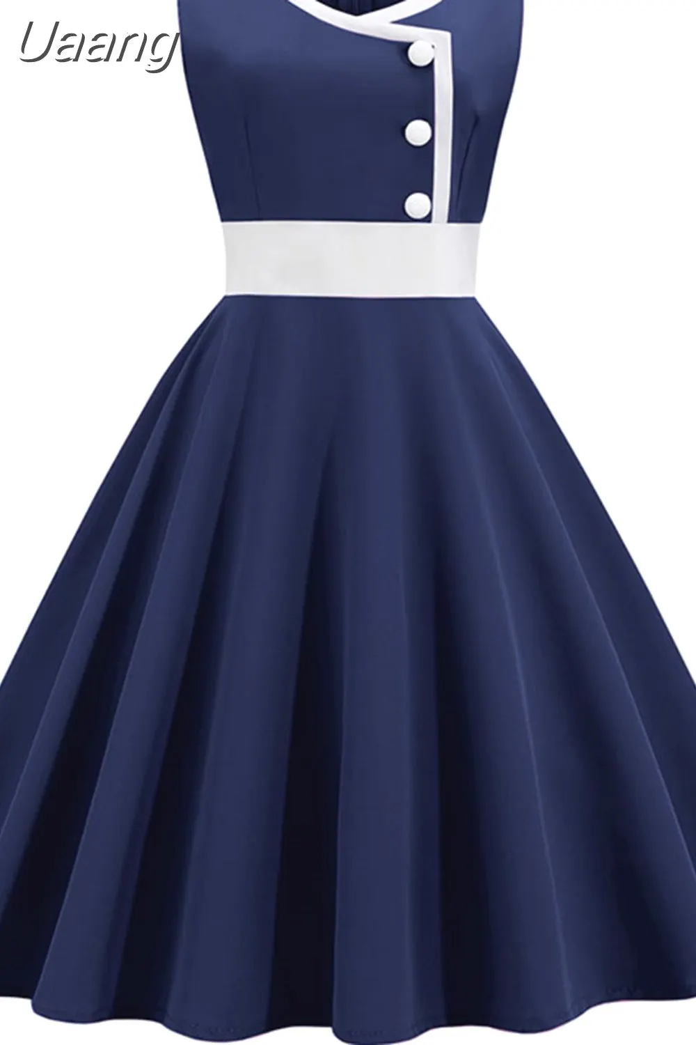 Robe Vintage Années 50 - Style Rockabilly Pin-up - Imprimé Pois - Sans Manches - Pour Soirée Ou Mariage