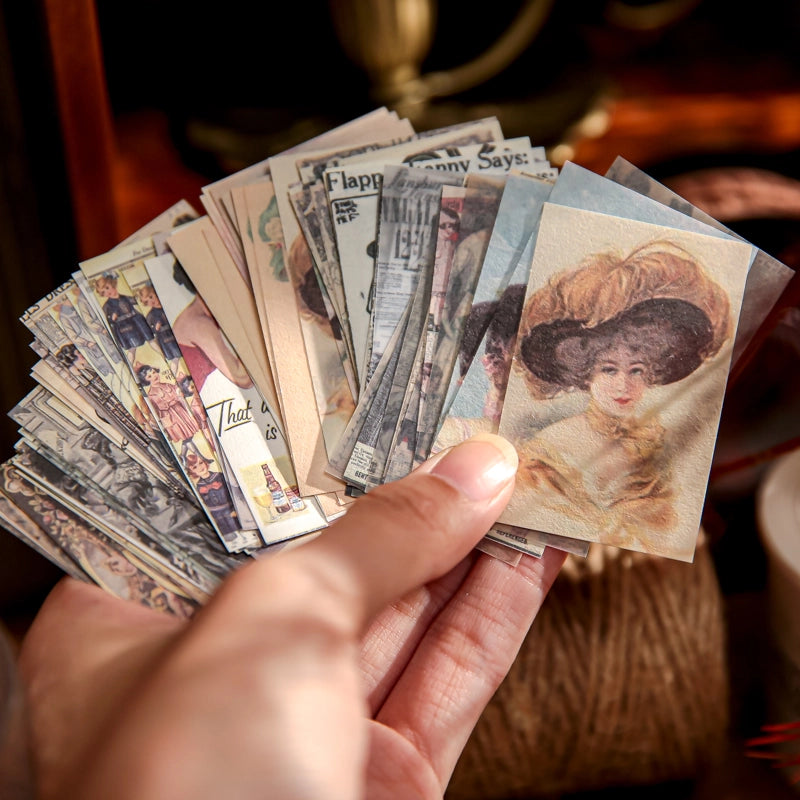 100 Pieces Per Book Planet Plant Butterfly Class Learning School Paper Classical Retro Card