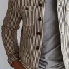 Men's Vintage Casual Striped Single Breasted Jacket