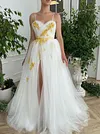 Unique Bridal Enchanted Forest Cottagecore Floral Prom Dress Ball Gown Fairycore Whimsical Royalcore Floor Length Formal Evening Boho Tulle