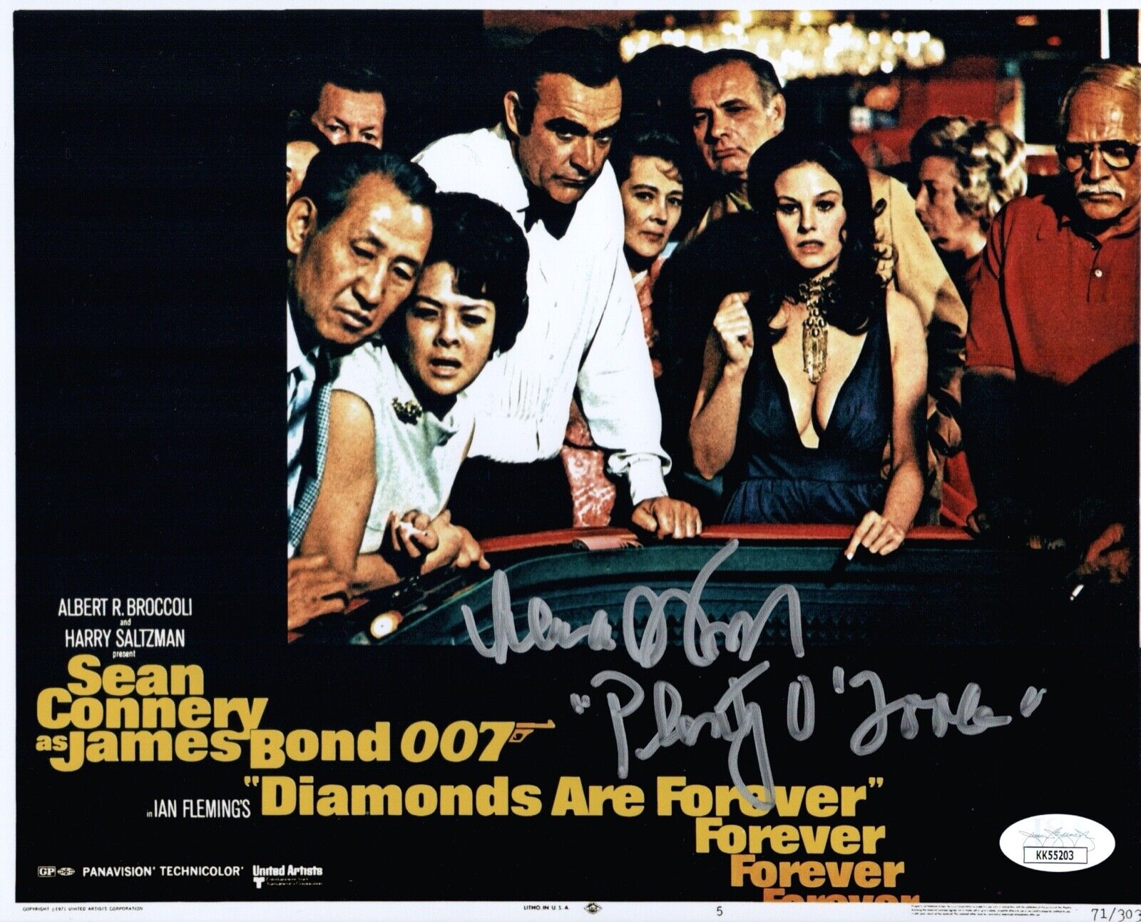 LANA WOOD Signed JAMES BOND Diamonds Are Forever 8x10 Photo Poster painting Autograph JSA COA