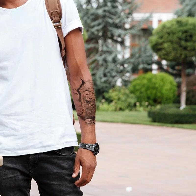 Sdrawing Transfer fake tattoo Waterproof Temporary Tattoo sticker men women Tiger wolf tattoo flash tatto arm tatoo makeup sticker