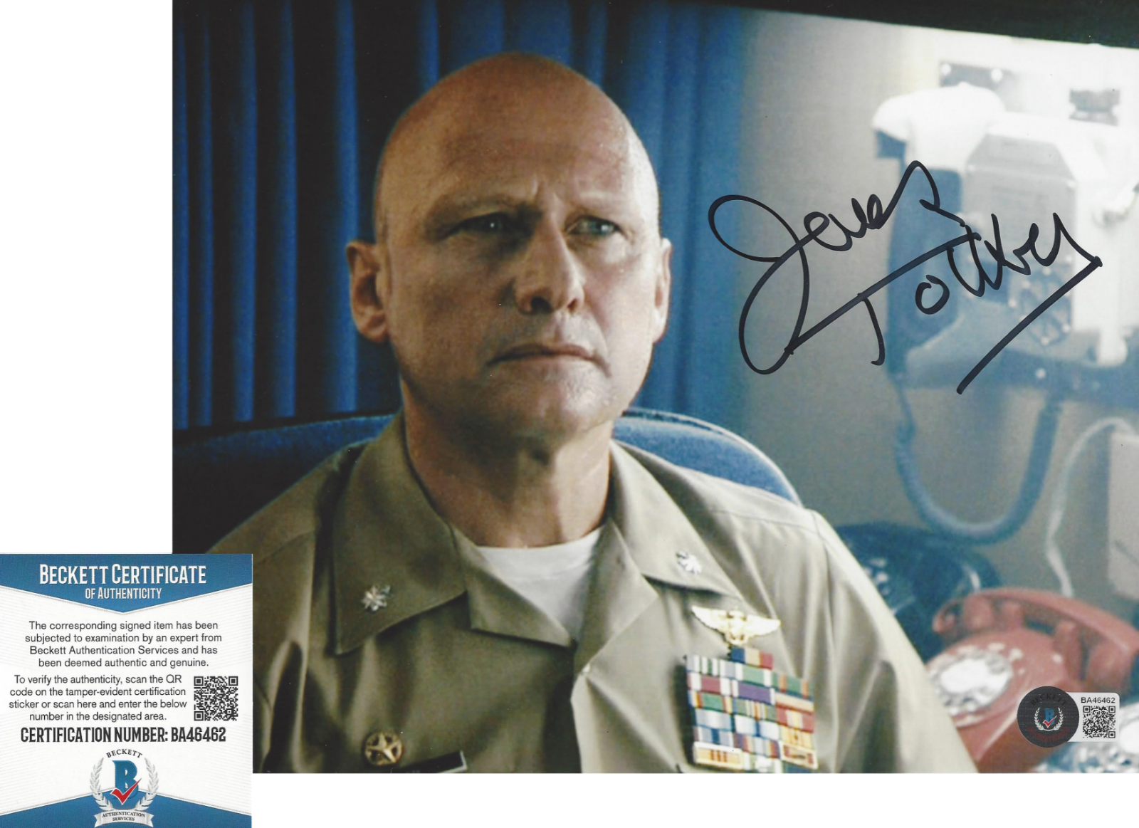 JAMES TOLKAN SIGNED 'TOP GUN' STINGER 8x10 MOVIE Photo Poster painting ACTOR BECKETT COA BAS