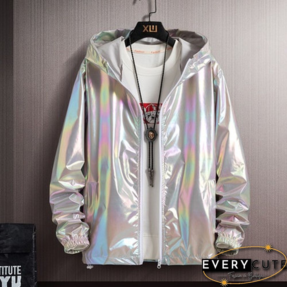 Unisex UV Protect Waterproof Windbreaker Zipper Jacket Hoodie Outwear Coat