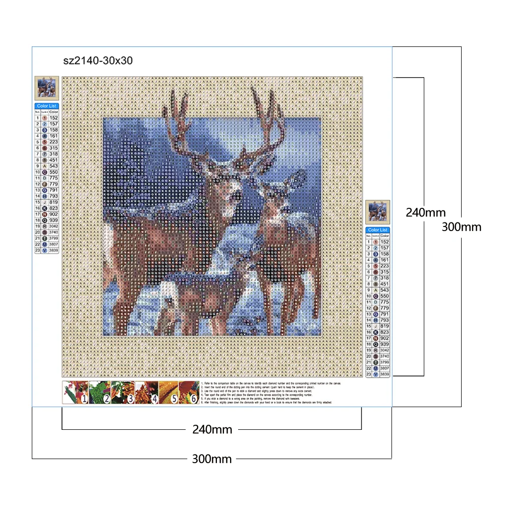 Diamond Painting - Full Round/Square Drill - Animals(30*30 - 50*50cm)