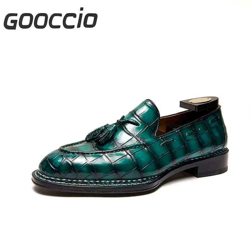 MY187 Crocodile Leather Dress Shoes/Loafer Shoes For Men GOOCCIO   