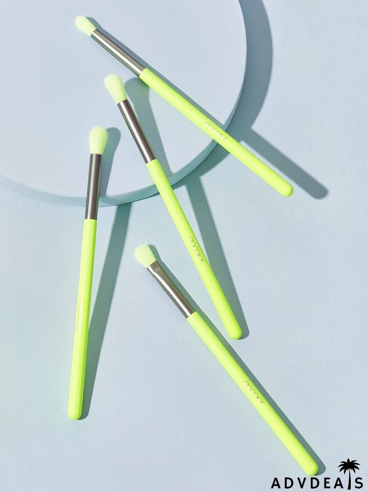 4pcs Neon Lime Makeup Brush