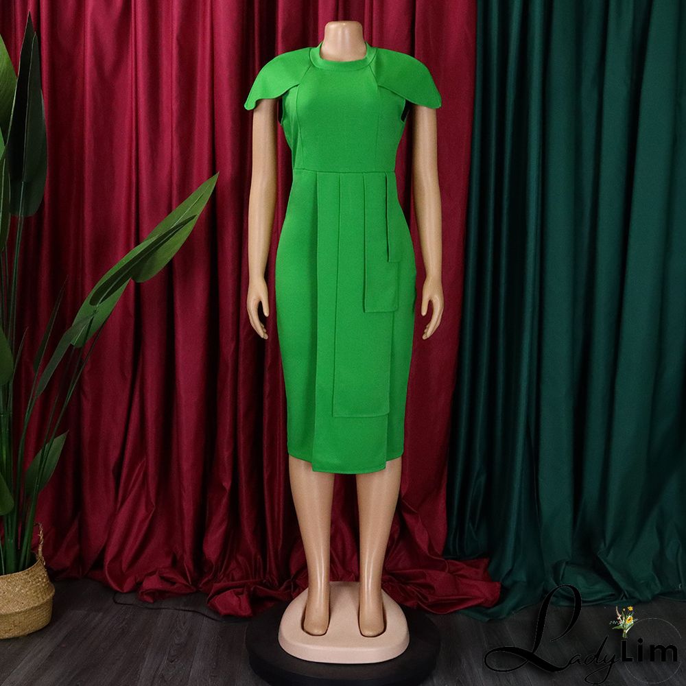 Ladies Africa Summer Elegant Short Sleeve Bodycon Dress