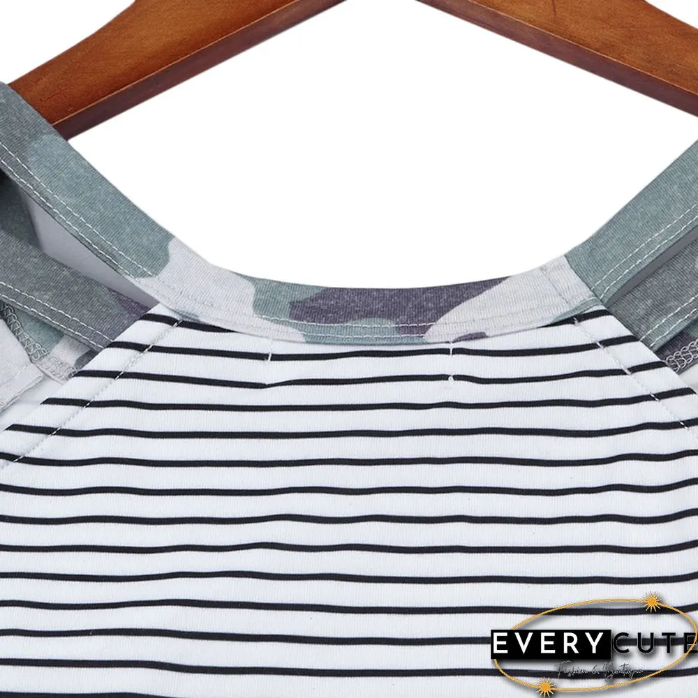 Yellow Colorblock Camo Tank Tops