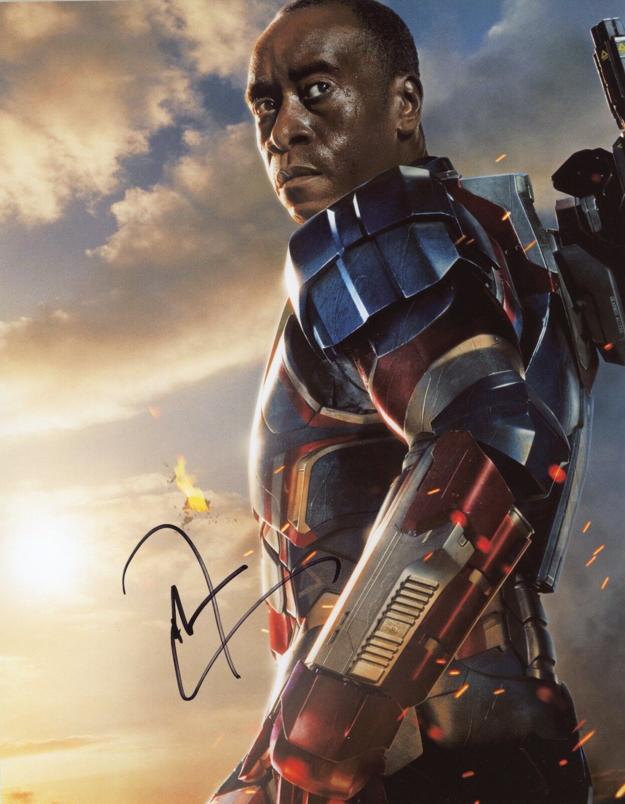 ~~ DON CHEADLE Authentic Hand-Signed IRON MAN PATRIOT- WAR MACHINE