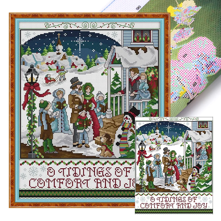 Christmas Carols - Printed Cross Stitch 14CT 36*43CM
