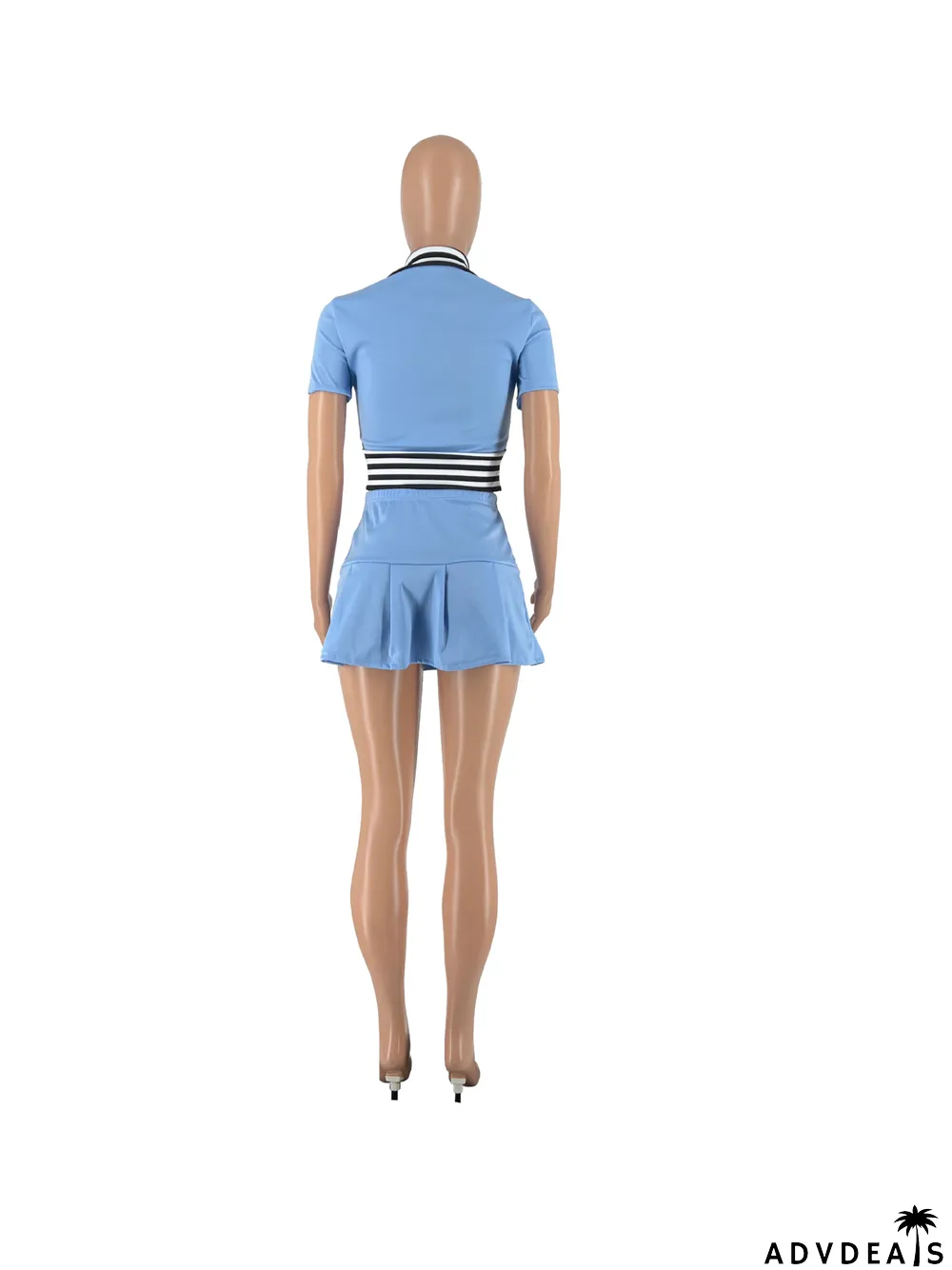 Women'S Summer Short-Sleeved Embroidery Two-Piece Skirt Suit