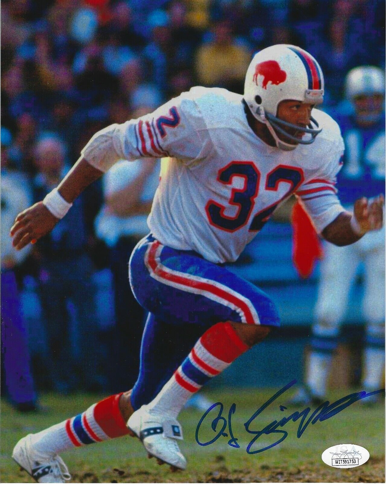 Signed 8x10 O.J. SIMPSON Buffalo Bills Autographed Photo Poster painting - w/ JSA Witness COA