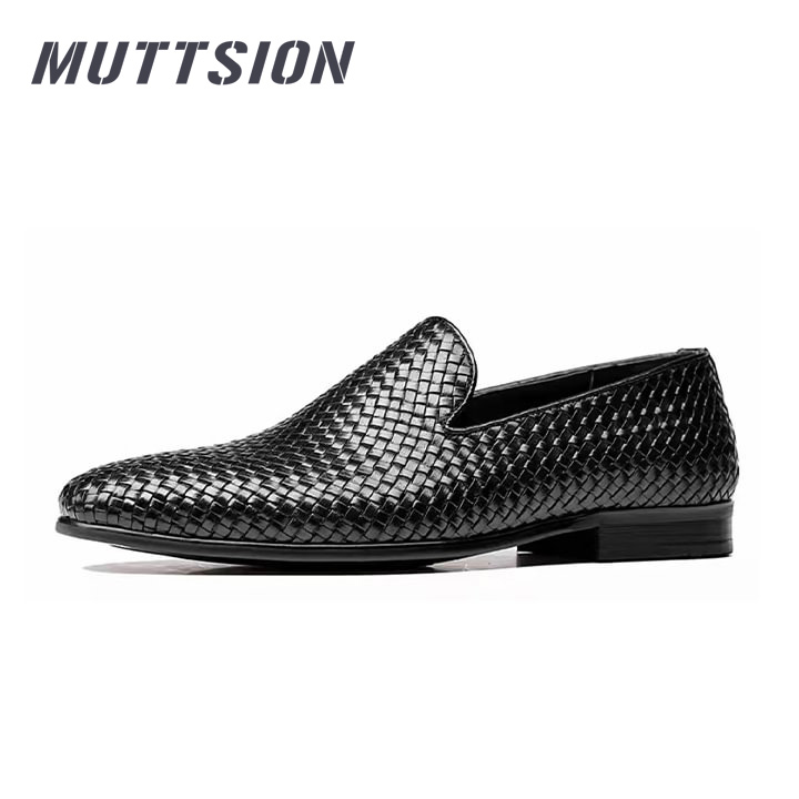 MUTTSION New High-end Men's Washed Horse Leather Trendy Wallet Loafers