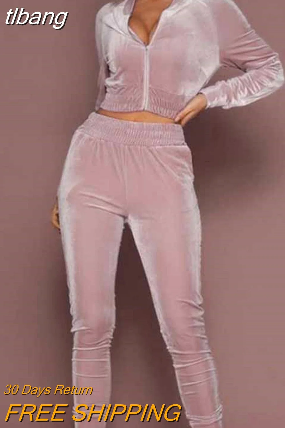 tlbang Women Tracksuit Zipper Two Piece Set Hoodies Sweatshirt Pants Casual Loose Velvet Sports Jogging Suit 2023